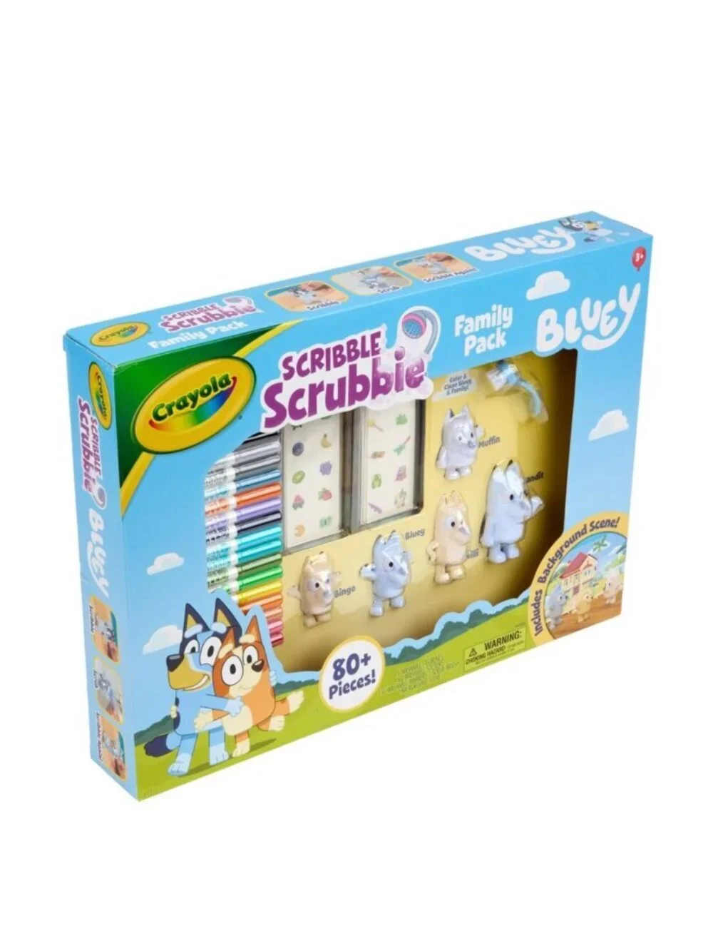 Crayola Bluey Scribble Scrubbie 80pc Kids Art Toy Gift Set